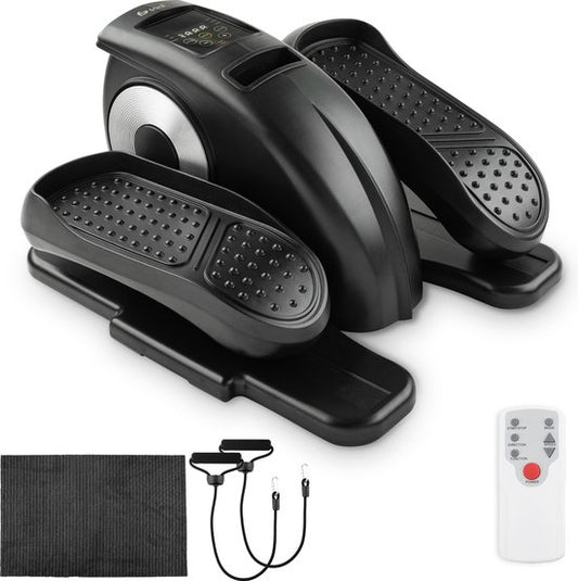 Saaf Motionfit Chair Bike - 12 Stufen - mit Widerstandsbändern - Office Bike Exercise Trainer - für Erwachsene - Schwarz