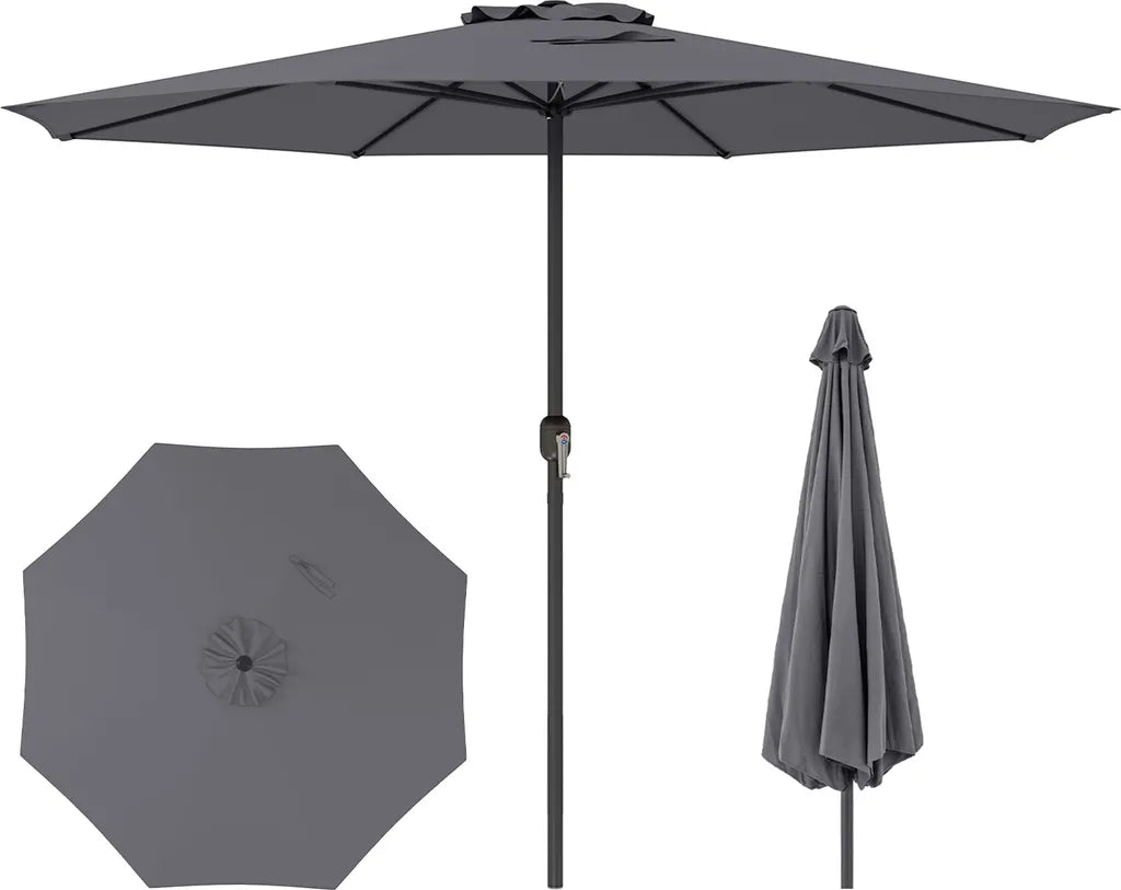 Coast Gartenschirm 350 cm – Anthrazit – Mit Kette und 8 Metallstreben