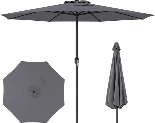 Coast Gartenschirm 350 cm – Anthrazit – Mit Kette und 8 Metallstreben