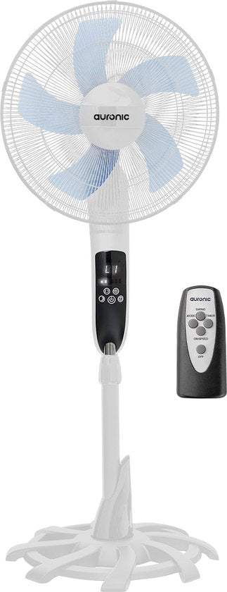 Auronic Tripod Fan - Standventilator mit Fernbedienung - Timer - 50W - 53dB - Weiß