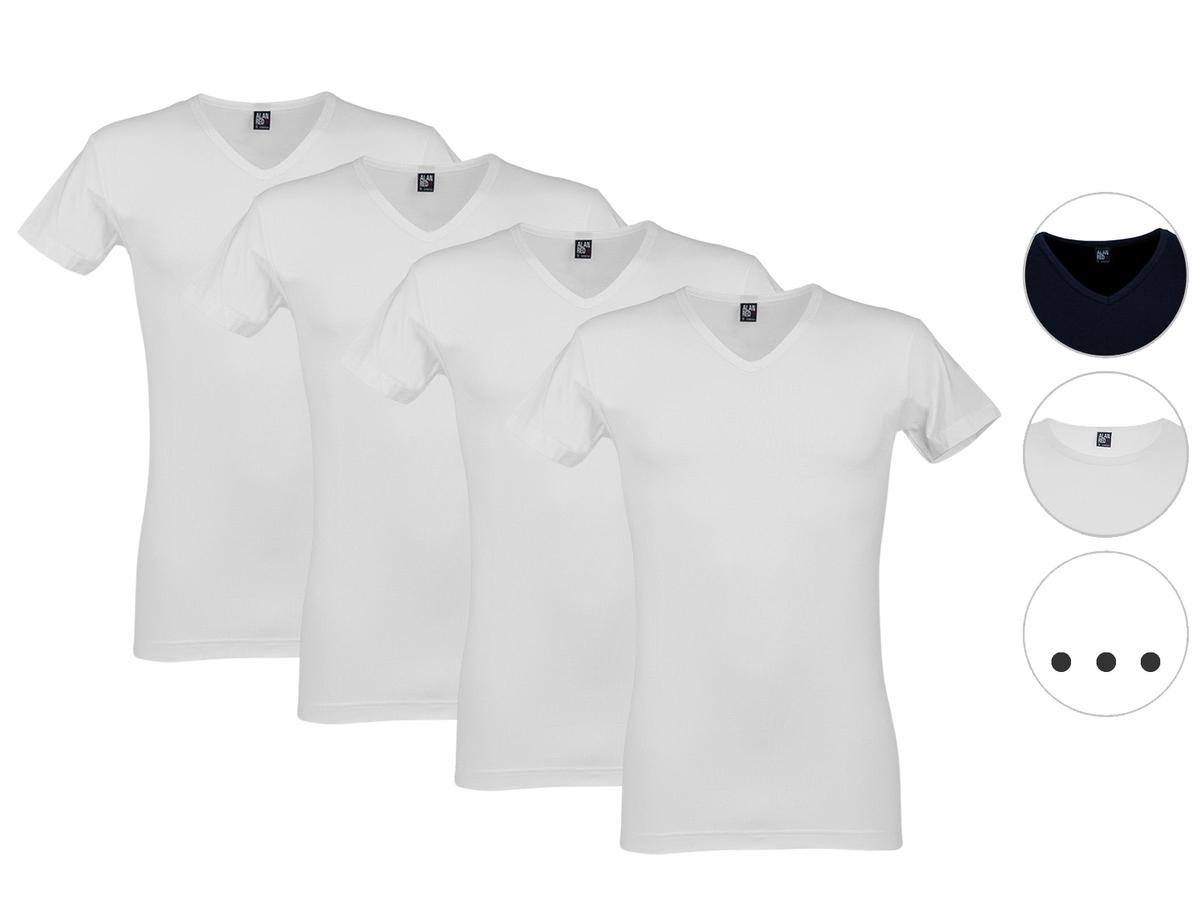 Alan Red Basic T-Shirt – 4er-Pack – Größe M – Schwarz