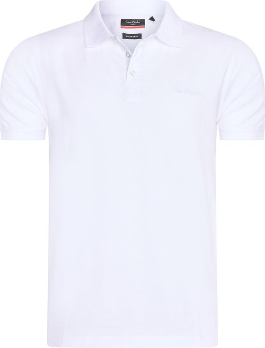 Pierre Cardin - Herren SS Klassisches Polo - Weiß - Größe M