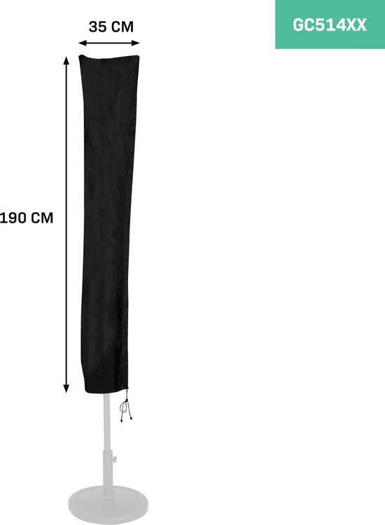 VONROC Sonnenschirmhülle S - 190x30cm - Für Stockschirme bis zu 300cm - Universal & für GP503XX, GP507XX, GP508XX & GP514XX