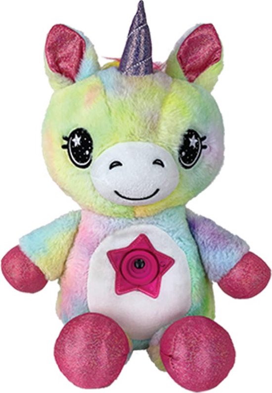 StarBelly Dream Lites – Regenbogen-Einhorn – Kuscheltier – Sternenprojektor – Nachtlicht – Kinder