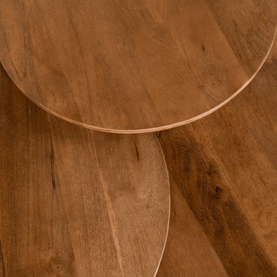 Beistelltisch Viktor Hellbraun - Ø 60 cm - Mangoholz