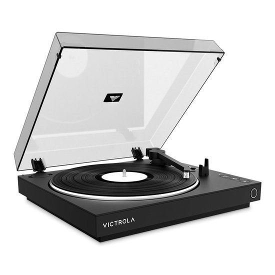 Victrola Automatischer Plattenspieler – Vorverstärker und Bluetooth – Schwarz