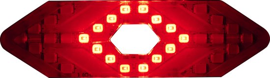 Dunlop Bicycle Light Rechargeable - Fahrradrücklicht mit Blinker - Fahrradlicht mit USB-C und Fernbedienung - 5 Lichtmodi - wetterfest - Schwarz