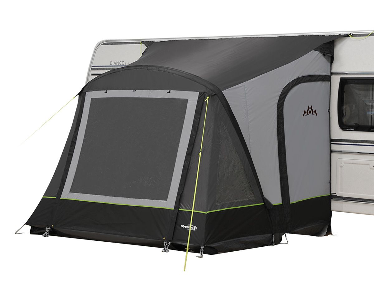 Obelink Rio 320 - Easy Air Wohnwagen- und Wohnmobilvorzelt - Schwarz mit Grau - 320cm breit