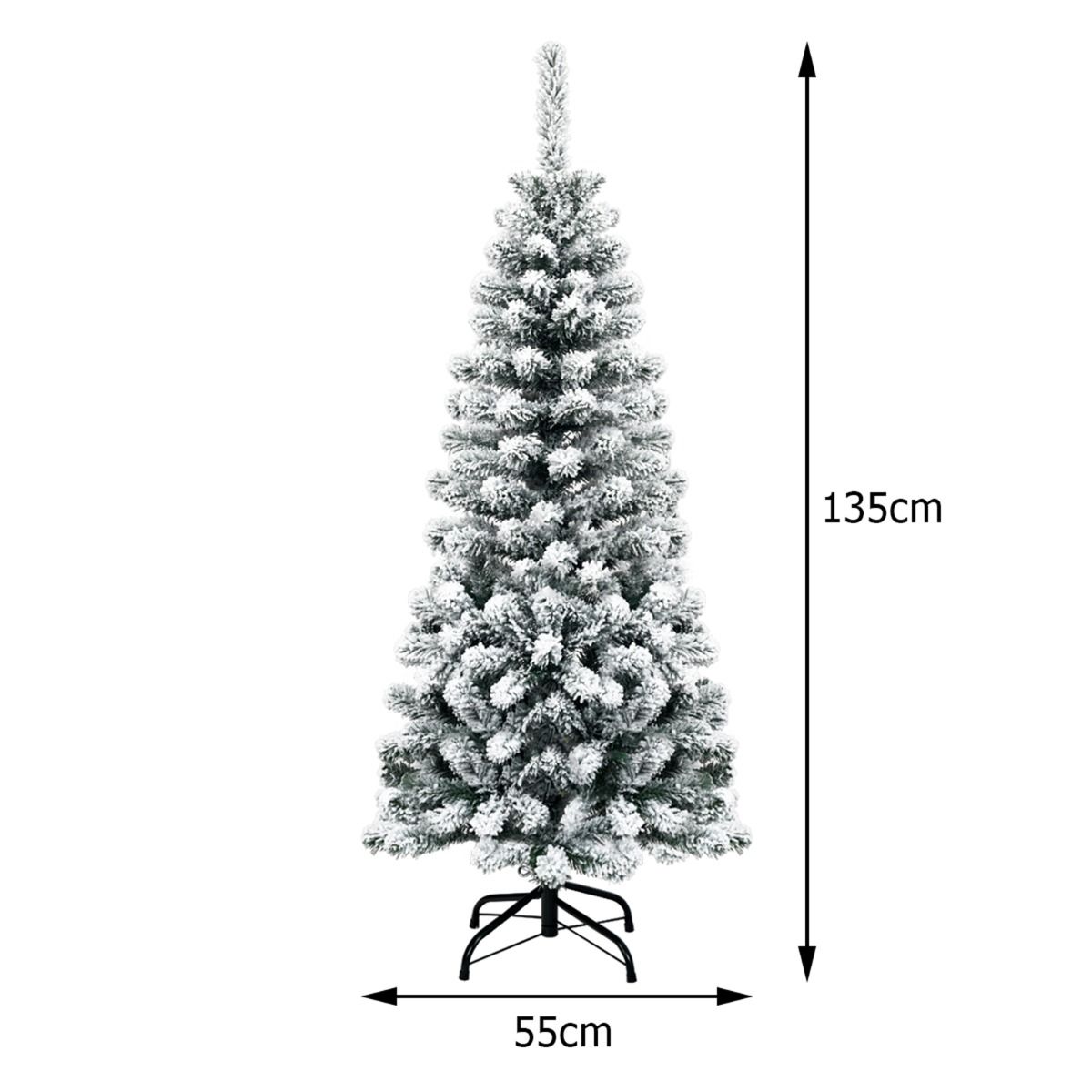 Coast Kunstweihnachtsbaum mit Schnee und 150 LED-Lämpchen – 135 cm