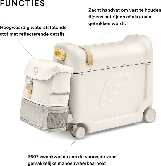 JetKids™ von Stokke® Reiseset „Fly Me To The Moon“ – Weiß/Weiß