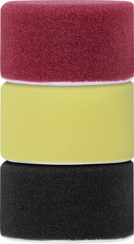 VONROC Polierscheiben/Polierpads Schaumstoff für Poliermaschinen - Starter Set - 50mm, 6 Stück