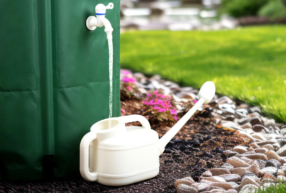 Hortensus Faltbare Regentonne 250 Liter - Grün - 90x60 cm - Mit Hahn und Reißverschluss