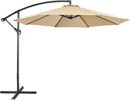 Yaheetech Schwebeschirm 300 cm – achteckig – Polyester – mit Pendel und Kreuzfuß