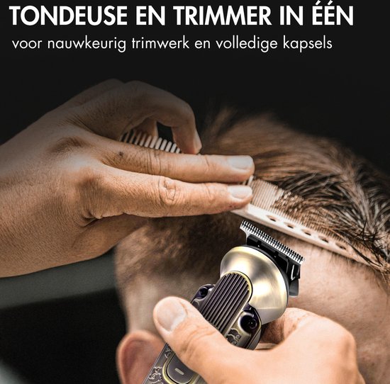 9-in-1 Bartschneider Herren - Sansbeauté® Trimmer für Bart und Körper - Inkl. 9 Aufsätze - Bodygroomer Herren - Body Trimmer Herren - Haartrimmer - Clippers - 0.5-15MM - Nase und Ohren - Trimmer - Bartmaschine - Multigroomer