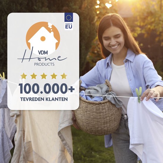 LaundrySpecialist Wäscheleine – Wäscheleinenfaden – Wäscheleinenfaden mit Stahlkern – 35 Meter mit Stahlkern – Gelb