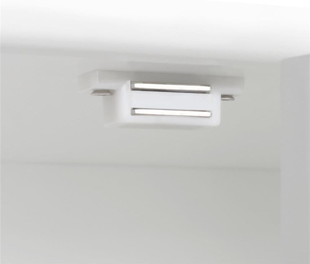 Yaheetech Badezimmerschrank 60 x 30 x 80 cm – Weiß – 2 Türen – Große Schublade – Verstellbare Einlegeböden