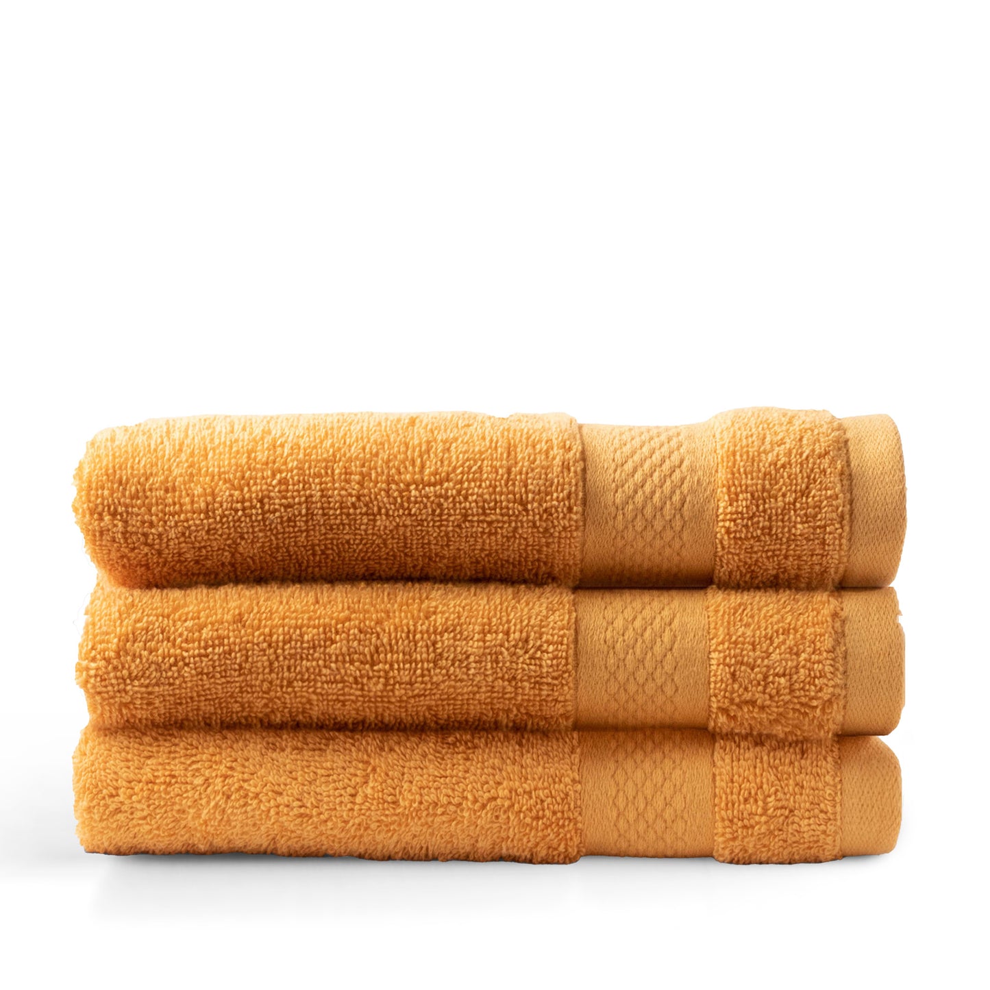 Doubledry Hotel Collection Handtuchset – 3-teilig – 50 x 100 cm – Ockergelb