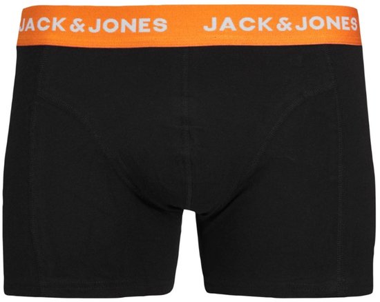 Jack & Jones JACTOM Boxershorts für Herren – 7er-Pack – Schwarz – Farbiger Bund – Stretch-Baumwolle – Größe L