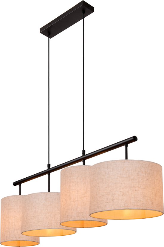 Lucide MAYA – Hängeleuchte – 4xE27 – Beige – Japandi