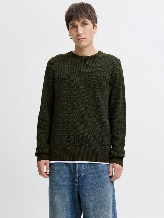 JACK&JONES ESSENTIALS – JJEGLOBE Gestrickter Pullover mit Rundhalsausschnitt für Herren - Größe M