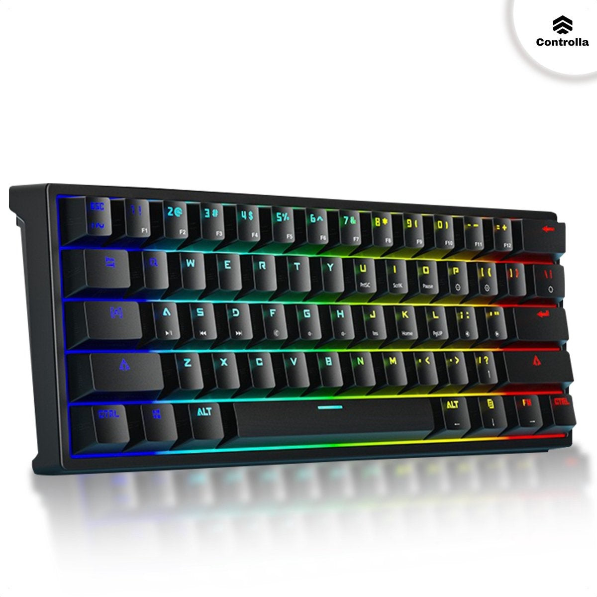 Controlla - Gaming-Tastatur 60 Prozent - Mechanisch - schwarz