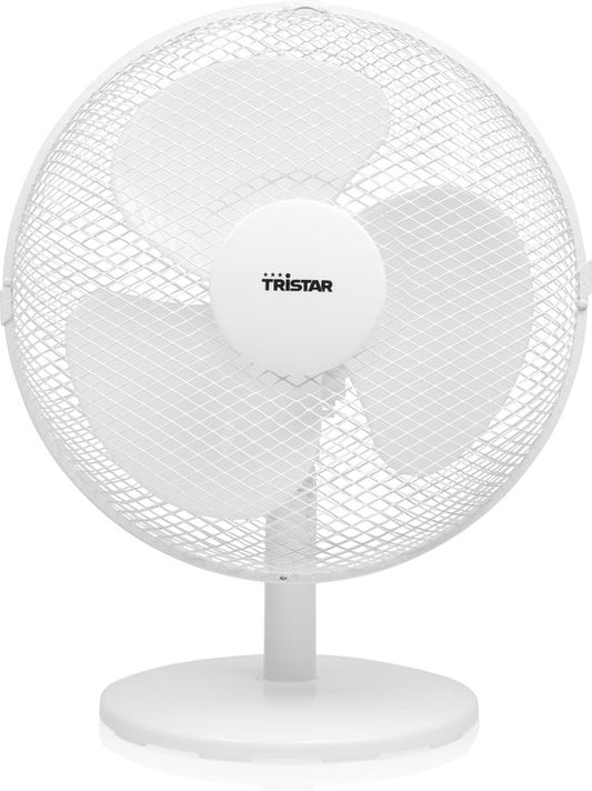 Tristar Tischventilator 30 cm – 3 Geschwindigkeitsstufen – 85° Schwenkbereich – Einstellbarer Luftstrom – VE-5724 – Weiß