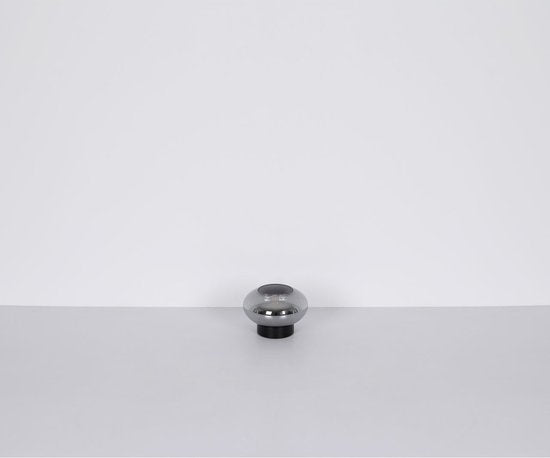 Deckenleuchte SHAUN ø18CM E27 Mattschwarz 1-flammig Smoked