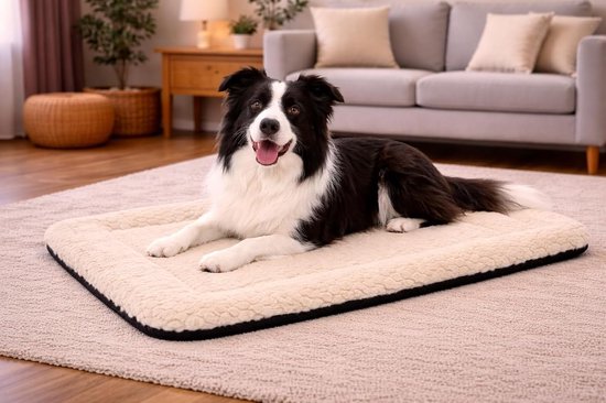 Hundekissen – Hundekorb – Naya, rechteckig, beige, 100,5 x 63,5 cm – weicher Liegekomfort – perfekte Passform – langlebig