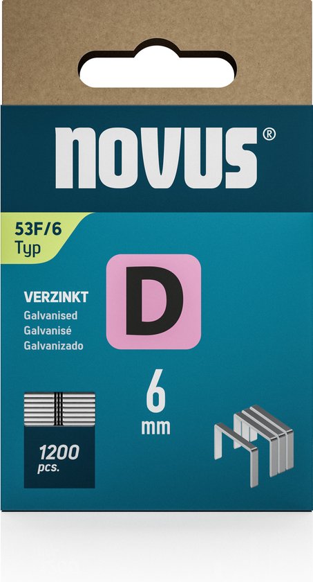 Novus Tools 042-0788 Heftklammern mit Flachdraht Typ 53F 1200 Stück Abmessung (L x B) 6 mm x 11,3 mm