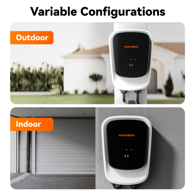 Wolfbox AE07 Ladestation Typ 2 – 7 kW – 32 A – App-Steuerung – RFID
