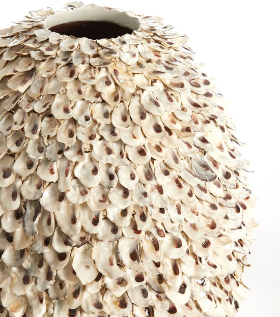 Light & Living Bambusschalenvase UBATE - Ø33x35 cm - Elegant - Cremebraun