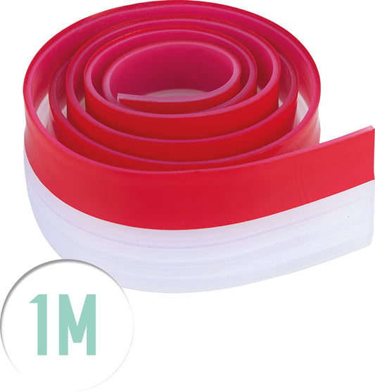 SOLITY® Adaptierbarer Zugluftstopper - Selbstklebende Zugluftleiste für Türen - Transparent - 100 cm x 5 cm