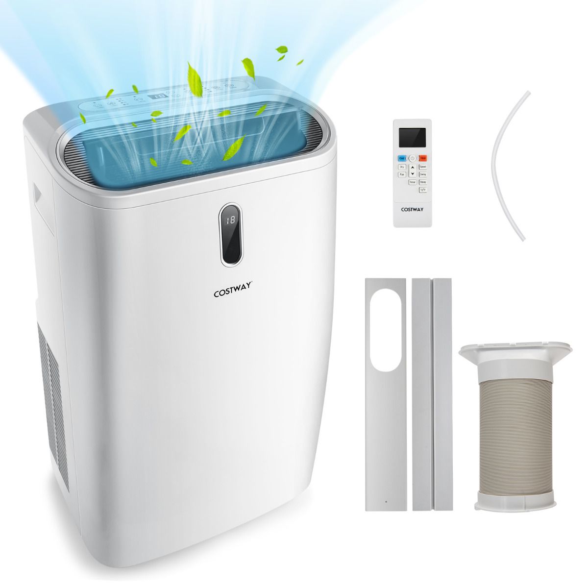 16.000 BTU 5-in-1 Mobiles Klimagerät - Kühlen, Heizen, Entfeuchten & Lüften - mit Fernbedienung und App