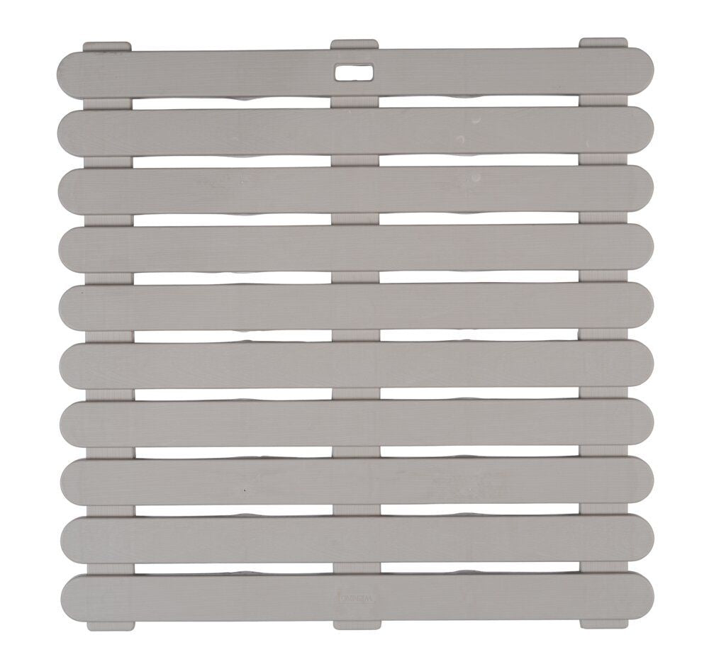 WENKO Duschrost für drinnen und draußen, Taupe – 55 x 55 cm – rutschfest