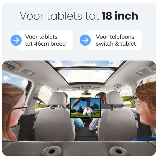Tablet-Halter Auto - Ipad-Halter - Kopfstütze - Bis zu 18 Zoll - 360 Grad Stativ - Luft