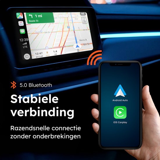 Drahtloser CarPlay & android dongle - PRO mini - Apple - Android - Auto - Bluetooth - Drahtlos - Drahtlos - Empfänger - AirPlay - Kompakt - inkl USB-C - Skoov