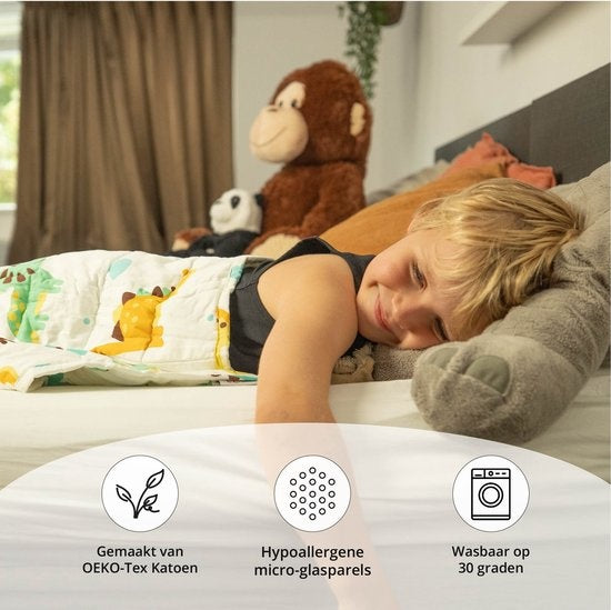 EL Life Wiegedecke Kind 3.2kg - 100 x 150cm - Wiegedecke - OEKO-TEX Baumwolle - Dino