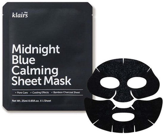 Klairs Midnight Blue Beruhigende Gesichtsmaske, 1 Stück, 25 ml