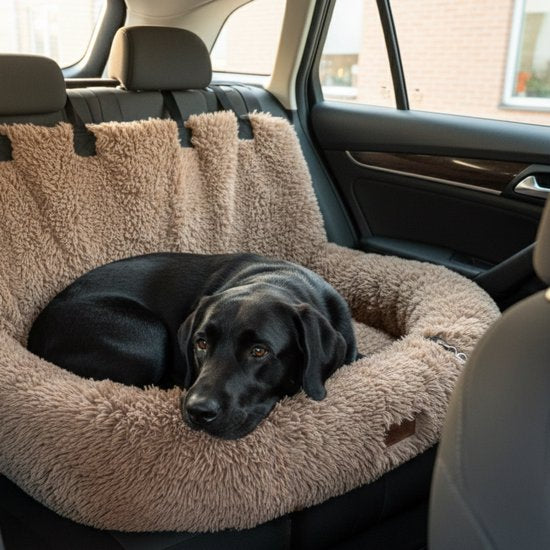 By Cee Cee Deluxe-Hundesitz für das Auto – Hundekorb für das Auto mit Sicherheitsgurt – Autokorb für Hunde – Hundesitz – Autositz – Mokka – Größe L – Otto