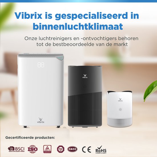 Vibrix DryFlow20 Luftentfeuchter - 20L pro Tag - Wäschetrocknungsfunktion - Energieeffizient - Luftentfeuchter für Bad, Keller, Dachboden & Schlafzimmer - Smart Dehumidifier