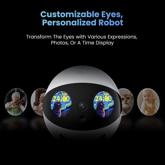 Enabot Air 2 Plus – Intelligenter Begleitroboter – 3K-HD-Kamera – Doppelte Kommunikation – Rosa