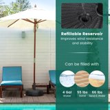 Coast Sonnenschirmhalterung - Befüllbar - 45cm - Geeignet für 270-300 cm - Schwarz