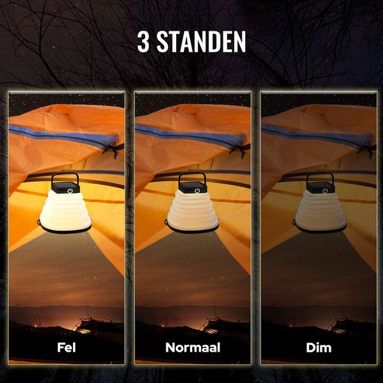 Tech Essentials Solar LED Laterne - faltbar - schwarz - Zeltlampe - Led Lampe wiederaufladbar - Camping - Notfall - Sturm - Hängelampe - Solarenergie