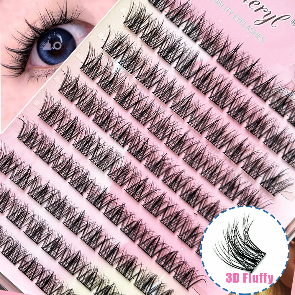Lvcheryl Premium Wimpern-Kombi-Set – 10 Reihen selbstklebende Wimpern