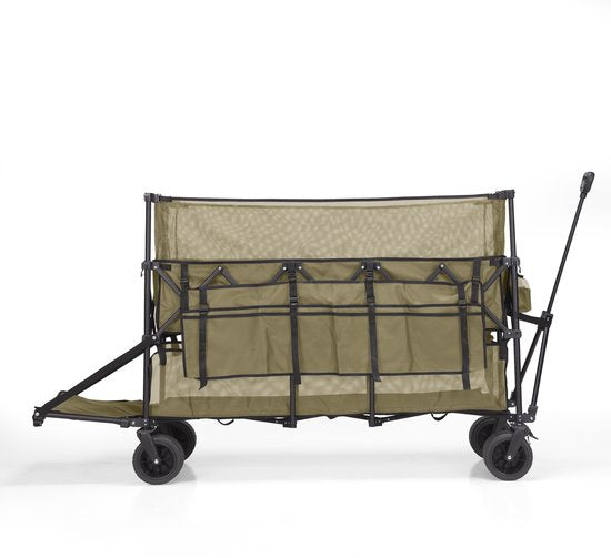 Mr. Fold Bolderkar XXL - faltbar - 600L - 300KG - Grün - geländegängige Räder