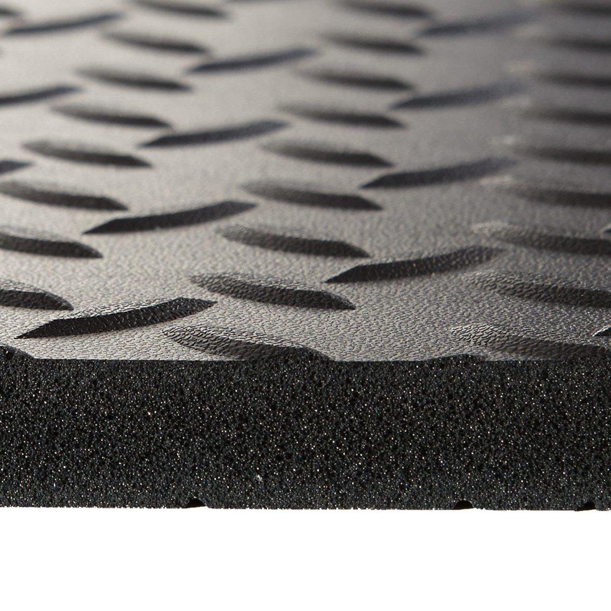 Unicomfort Arbeitsplatzmatte Anti-Ermüdung - Gummi, Rautenprofil - 60x90 cm, Grau