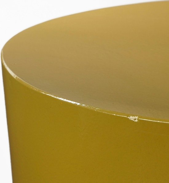 Mica Decorations Stage Beistelltisch - H45 x Ø35 cm - Zement - Gelb