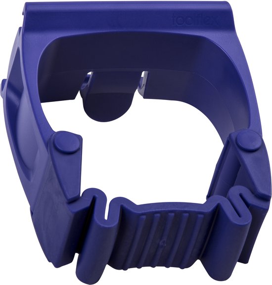 Toolflex Besenhalter und Aufhängesystem für Gartengeräte – Geeignet für Werkzeuge mit einem Durchmesser von 15–35 mm – Aluminiumschiene – 94 cm – Inkl. 5 Werkzeughalter und Befestigungsmaterial – Lila