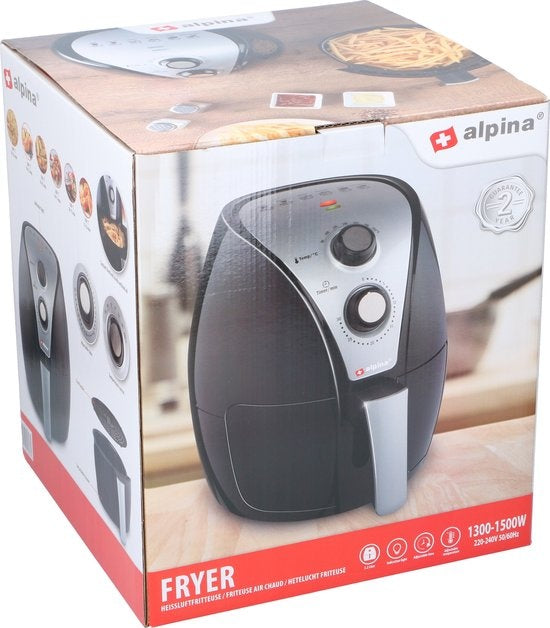 Alpina Airfryer XL - 3.2L - 80 bis 200°C - 1500W - Schwarz