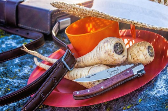 Laguiole Style de Vie Taschenmesser - in Geschenkbox - Rotes Packholz